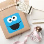 Cookie Face Art Square Sticker