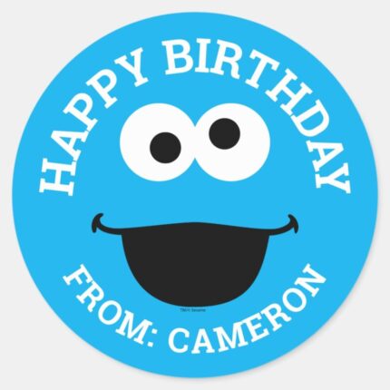 Cookie Face Art Happy Birthday Gift Tag