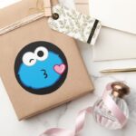 Cookie Face Throwing A Kiss Classic Round Sticker
