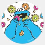 Cookie MonsterDonut Destroyer Classic Round Sticker