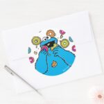 Cookie MonsterDonut Destroyer Classic Round Sticker