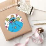 Cookie MonsterDonut Destroyer Classic Round Sticker