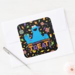 Cookie Monster Me Always Choose Treat Square Sticker