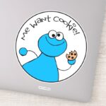 Cookie Monster Doodley Graphic Sticker