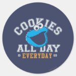 Cookie Monster Everyday Classic Round Sticker