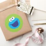 Cookie Monster Face Classic Round Sticker