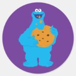 Cookie Monster Graphic Classic Round Sticker