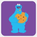 Cookie Monster Graphic Square Sticker