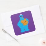 Cookie Monster Graphic Square Sticker