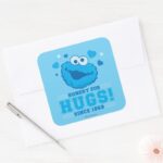 Cookie Monster Hugs Square Sticker