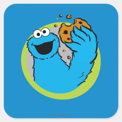 Cookie Monster Image Square Sticker