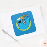 Cookie Monster Image Square Sticker