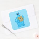 Cookie Monster Pattern Fill Square Sticker