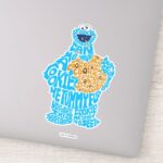 Cookie Monster Pattern Fill Sticker