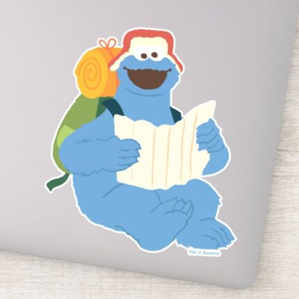 Cookie Monster Reading A Map Sticker