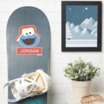 Cookie Monster Woodland Face Add Your Name Sticker