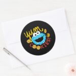 Cookie Monster Yum Classic Round Sticker
