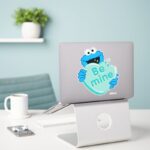 Cookie Monster Be Mine Valentines Heart Candy Sticker