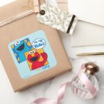 Cookie Monster Elmo Ha Ha Yeah Square Sticker