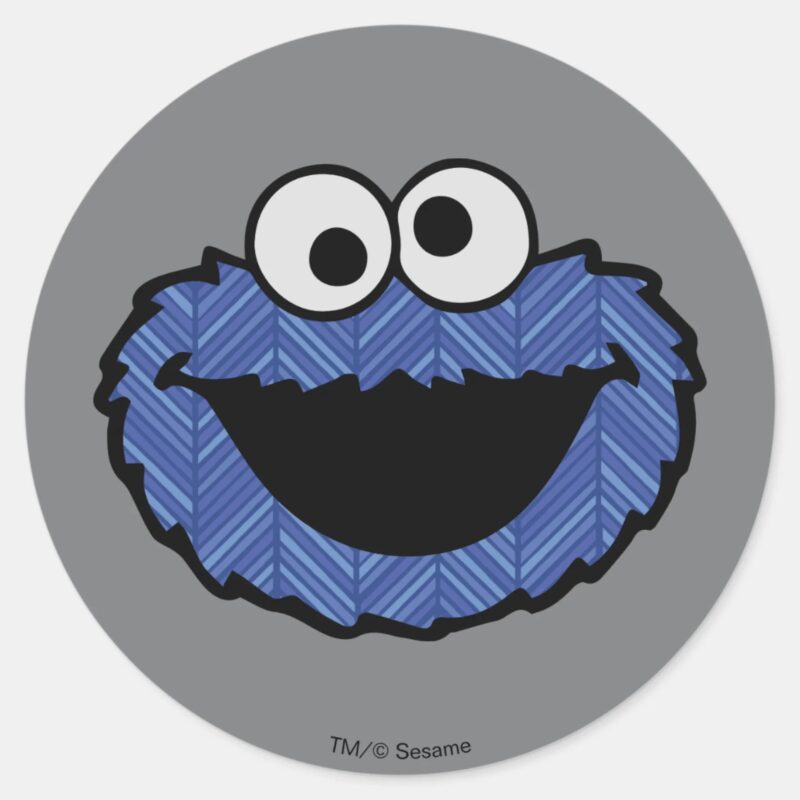 Cookie Monster 80s Throwback Classic Round Sticker Cookie Monster 80s Throwback Classic Round Sticker