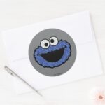 Cookie Monster 80s Throwback Classic Round Sticker