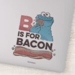 Cookie Monster B Is For Bacon Sticker