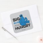 Cookie Monster Big Blue Hungry Square Sticker