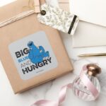 Cookie Monster Big Blue Hungry Square Sticker