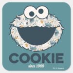 Cookie Monster Cookie Since 1969 Square Sticker