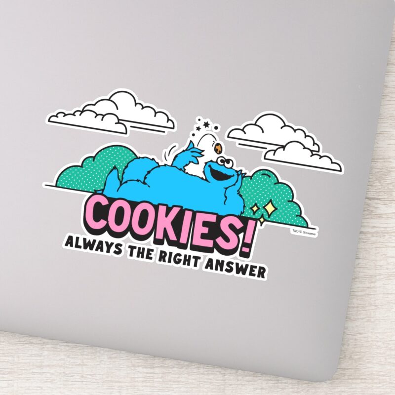Cookie Monster Cookies Always The Right Answer Sticker Cookie Monster Cookies Always The Right Answer Sticker