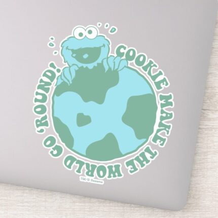 Cookie Monster Cookies Make The World Go Round Sticker