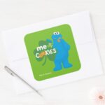 Cookie Monster Shamrock Love Square Sticker