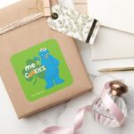Cookie Monster Shamrock Love Square Sticker