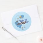 Cookie Monster Shooting Basketball Hoops Classic Round Sticker