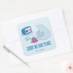 Cookie Monster Sorry Me Have Plans Square Sticker