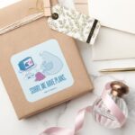 Cookie Monster Sorry Me Have Plans Square Sticker