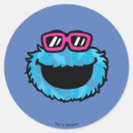Cookie Monster Summer Vibes Classic Round Sticker