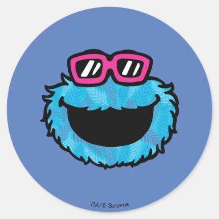 Cookie Monster Summer Vibes Classic Round Sticker