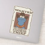 Cookie Monster Wanted Poster Sticker