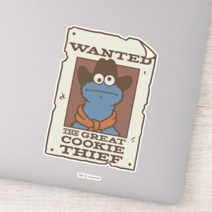 Cookie Monster Wanted Poster Sticker