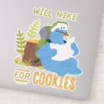 Cookie Monster Will Hike For Cookies Sticker