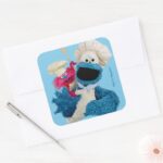 Cookie Monsters Foodie Truck Friends Square Sticker