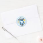 Cookie Monsters Foodie Truck Logo Classic Round Sticker