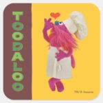 Cookie Monsters Foodie Truck Toodaloo Square Sticker