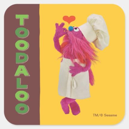 Cookie Monsters Foodie Truck Toodaloo Square Sticker