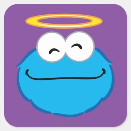 Cookie Smiling Face With Halo Square Sticker