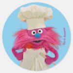Cookies Monster Food Truck Gonger Posing Classic Round Sticker