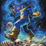 Cosmic Thanos Dancing on Skulls