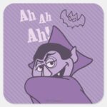 Count Von Count Ah Ah Ah Square Sticker