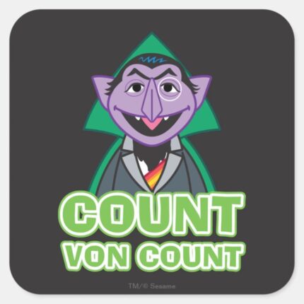 Count Von Count Classic Style 2 Square Sticker